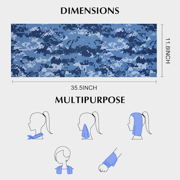 4-pack kylhanddukar, ishanddukar, kamouflage mikrofiber kylhanddukar, lätta KLB