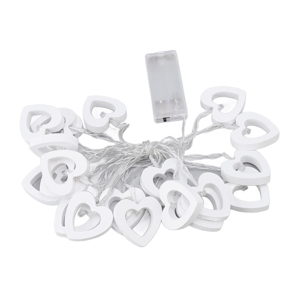 LED-ljusslinga, hjärtformade ljusslingor, batteridriven KLB