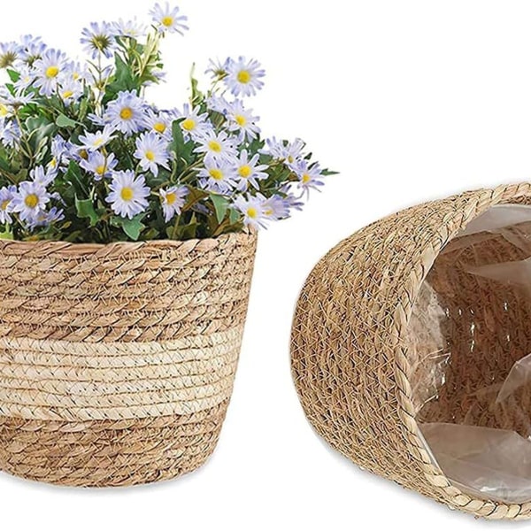 2-delt kurv til blomster, flettet kurv til blomster, flettet kurv til blomster
