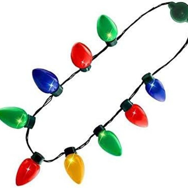 LED halskæde med blinkende pære til jul KLB