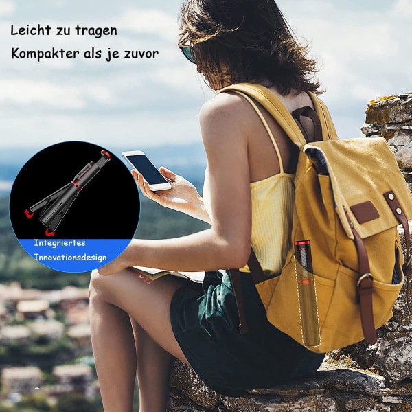 Bluetooth Selfie Stick -jalusta, laajennettava 3-in-1 Selfie-sauva alumiinista
