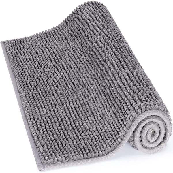 Antislip bademåtte 50x80cm mikrofiber chenille tæppe til badeværelse