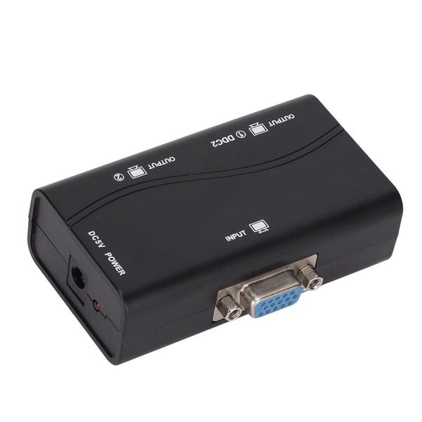 VGA Splitter 1 in 2 Out 250MHz USB Powered 1920x1440 1080P KLB