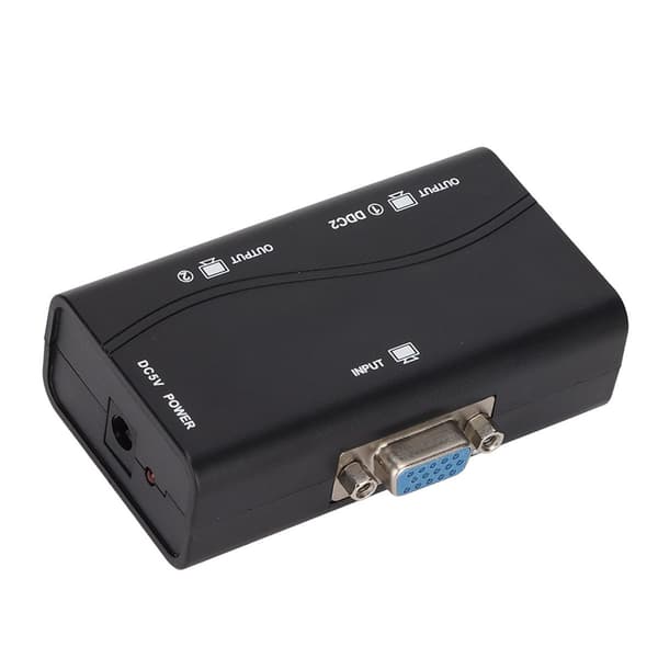 VGA-splitter 1 in 2 ut 250MHz USB-driven 1920x1440 1080P KLB