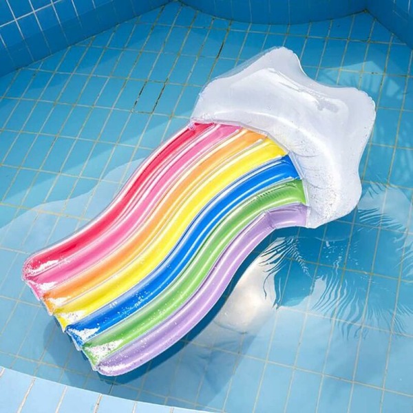 2 st Multifunktionell Flytande Uppblåsbar Hängmatta Flytande Säng Uppblåsbar Boj Bärbar Vatten Float Ultralätt Float Flytande Avlopp Stol Färg KLB