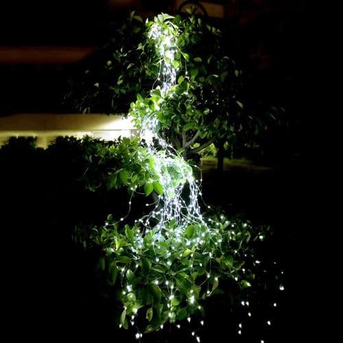 LED lysbundt, vandkande feelyss 8 tilstande 200 LED ren hvid