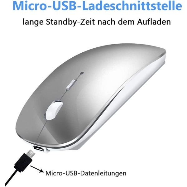 Genopladelig Bluetooth-mus til bærbar tablet