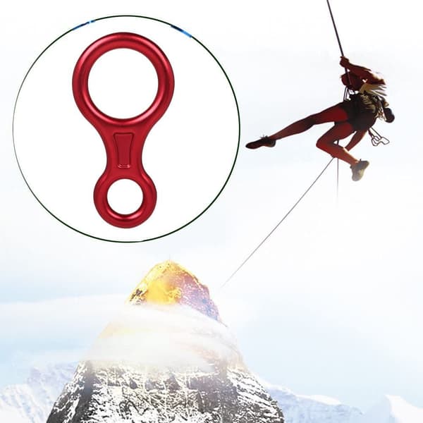 Abseiling-varusteet kiipeilyyn 8 laskeutumislaitetta, turvavarusteet ulkoilun harrastukseen