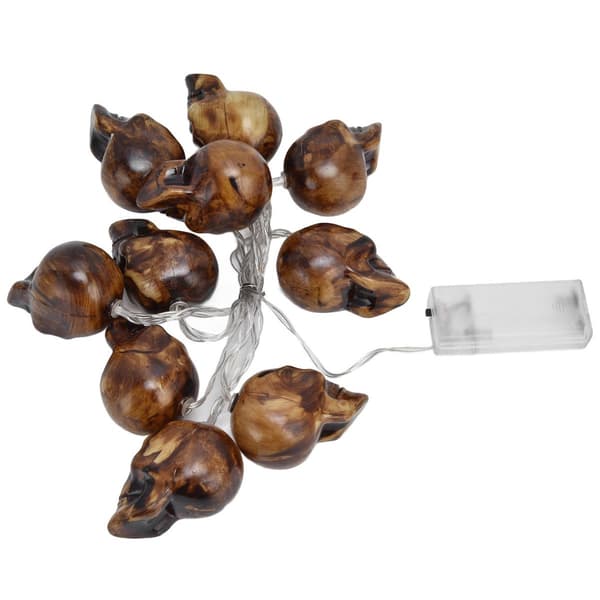 LED-skalleljus, 10 LED-lampor, skrämmande verklighetstrogna, batteridrivna KLB