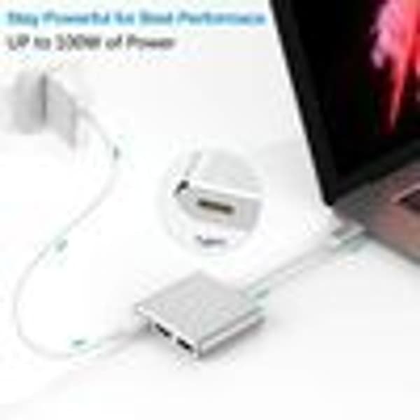 Typ C USB 3.1 till USB-C HDMI 4K USB 3.0 HUB-kabel Digital AV Multi Port Adapter
