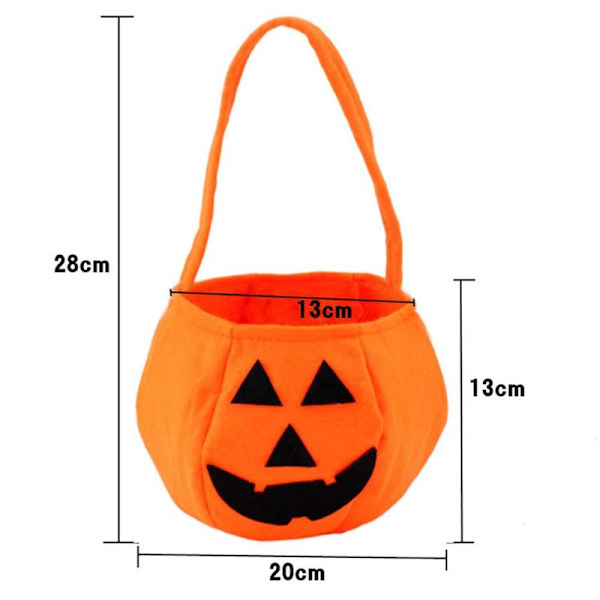4 kpl kurpitsakarkkipussia Temppu tai herkku -kahvalla lapsille Halloween-juhliin