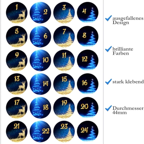 Ändlöst ge Advent-kalenderpåsar för DIY-hantverk och jul KLB