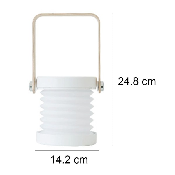Touch Natlampe, USB Genopladelig Trådløs LED Skrivebordslamper, 360° Roterbar Foldbar Bærbar Lanterne Teltlampe til Læsning, Camping og Soveværelse