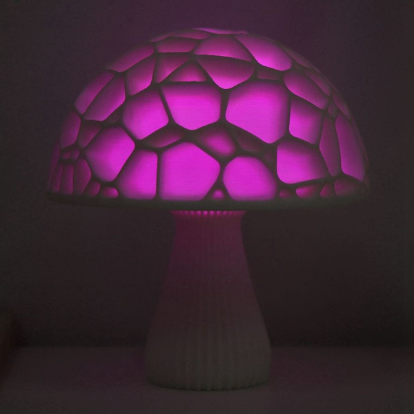 Färgglad vacker RGB 3D-utskrift svamplampa dekoration KLB