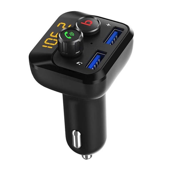 Bluetooth 5.0 FM-sändare, LED-bilsradio Bluetooth-adapter KLB