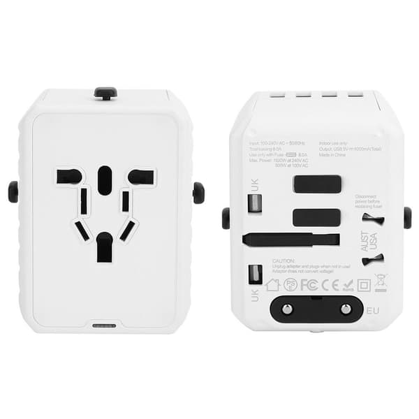 Universal adapter, stikkontakt, hurtigopladningsrejseadapter KLB