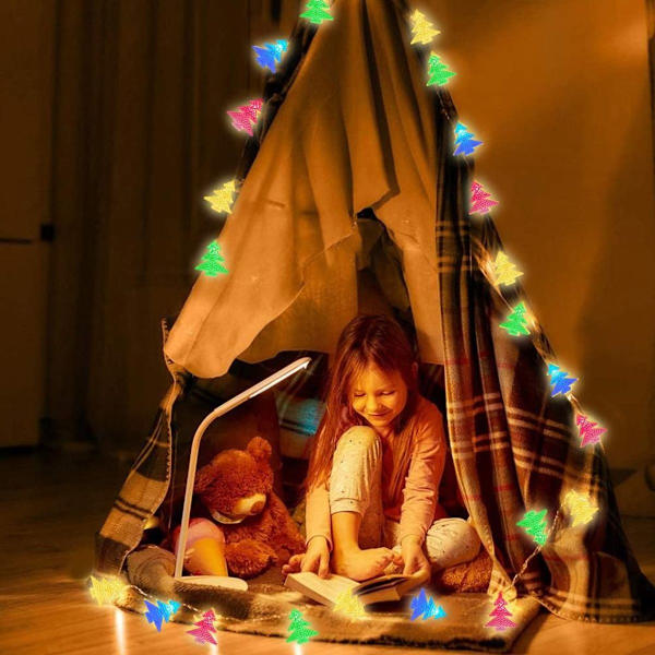 Färgglada julgransljus, 6 m, 40 LED KLB