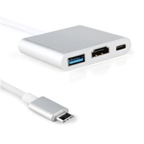 1 tyypin C - 4K HDMI USB 3.0 USB-C -sovitin hopea