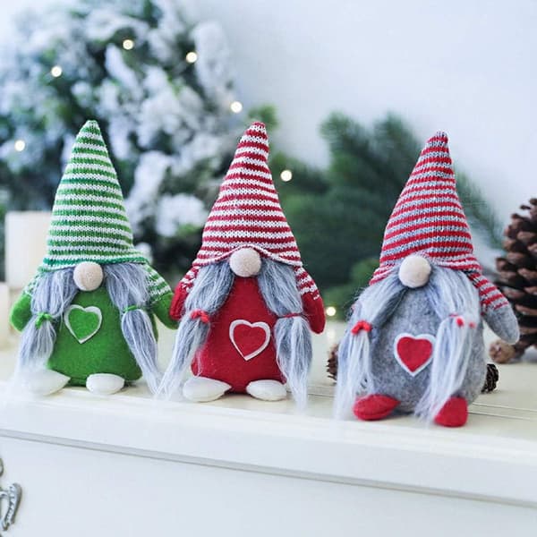 Jultomte plysch stickad tomtefigur, KLB