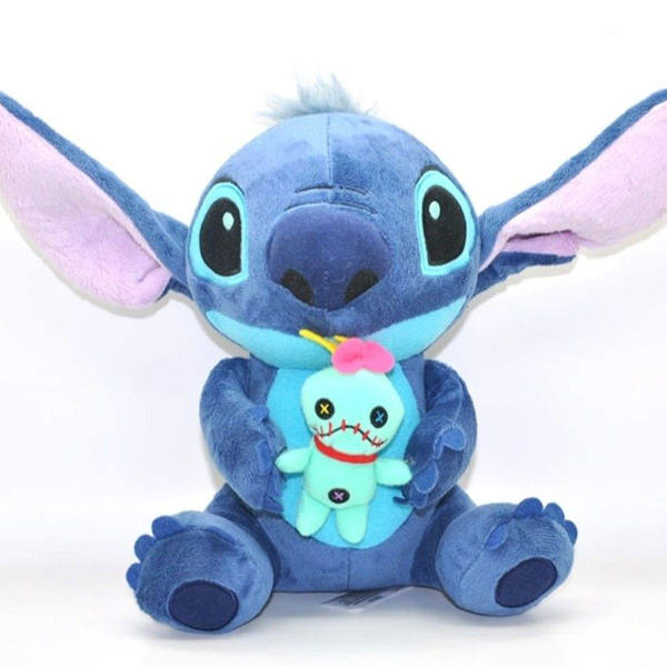 Lilo Stitch Blå Scrumps Handdocka Plyschfigur Gosedjur 24 cm KLB