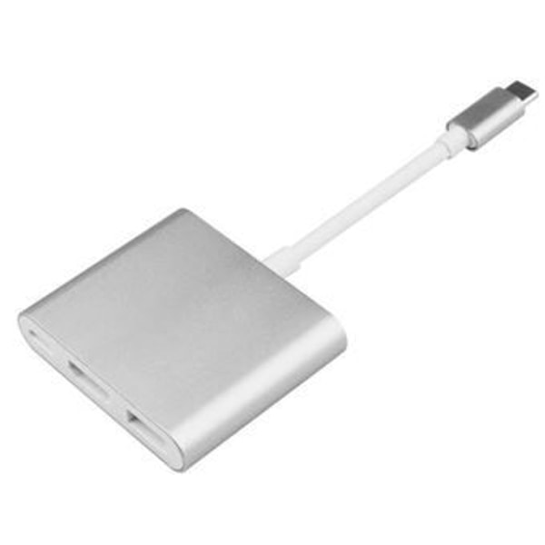 1 typ C till 4K HDMI USB 3.0 USB-C-adapter silver