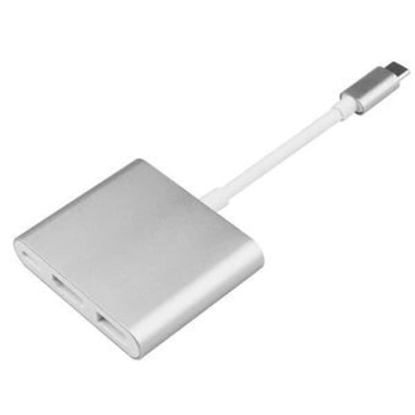 1 tyypin C - 4K HDMI USB 3.0 USB-C -sovitin hopea