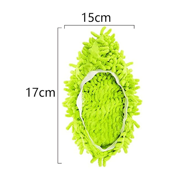 Mop-tossut Kengänpäällinen Pölyhöyhenpölytossut Lattianpuhdistus Vihreä