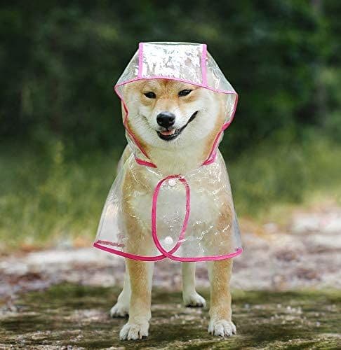 Vanntett og vindtett poncho for hunder og valper, størrelse S (rosa)