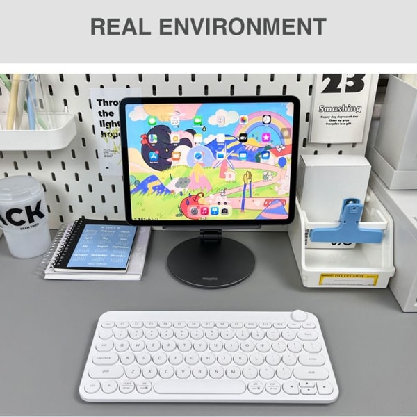 Roterende og foldbar tabletstativ, roterende iPad-stativ, 360° drejelig base