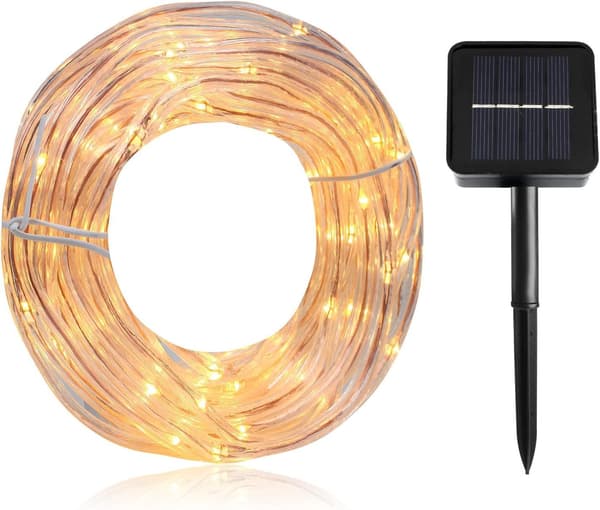12M 100 LED Solar String Light Vanntett IP68 Solar String Lights Utendørs Julelys Utendørs for Fest og Jul