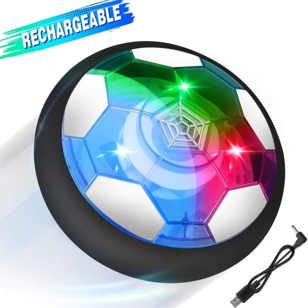 Air Power Football - Uppladdningsbar svävboll inomhusfotboll med LED, Super KLB