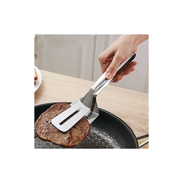 Dobbeltsidet rustfrit stål brødtang til grill og køkken, A KLB