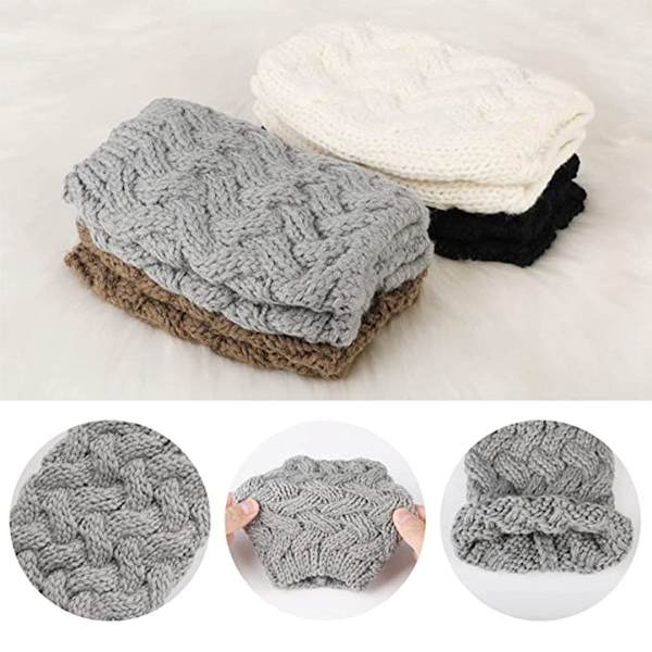 Par med dam vinter varma stövlettsockor beige + vit + ljusgrå + svart KLB