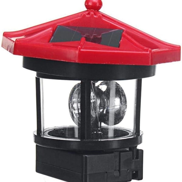 2 st LED solcells drivna fyr solcellslampor brandtorn guide utomhus KLB