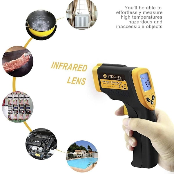Infrapunamittari -50°C - 380°C IR-laserdigitaalinen lämpömittari