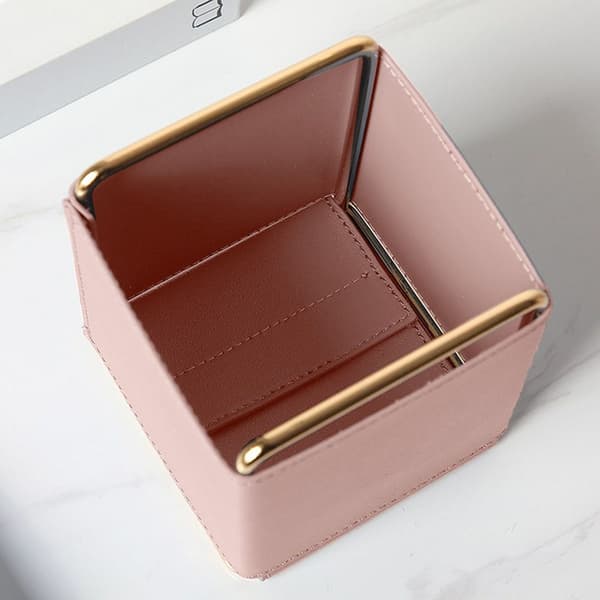 Lærpenn holder, pennekopp og arrangør for Essential Pink KLB