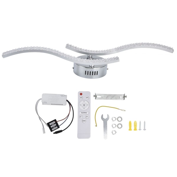 LED-taklampe, 3-farget, med fjernkontroll, dimbar, bølget KLB