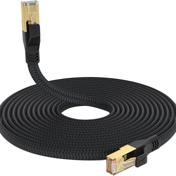 Cat 7 Ethernet-kabel 3m Heavy Duty Flat Lang Internett