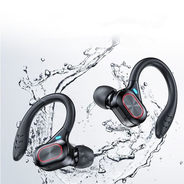 Bluetooth-hovedtelefoner i øret, trådløse Bluetooth 5-hovedtelefoner, LED-display,