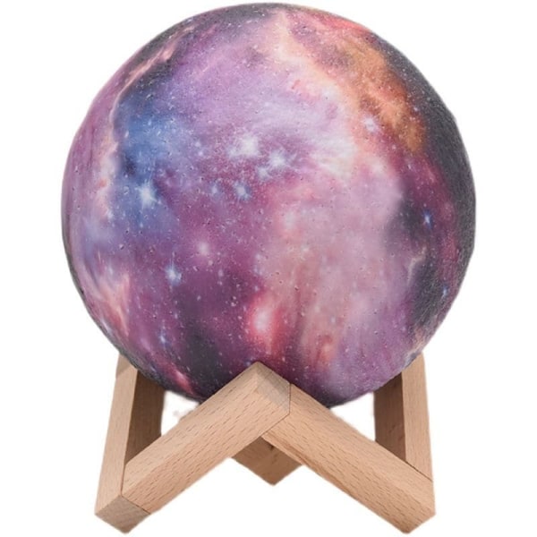 Lunar bordslampa 15 cm diameter, 16 färger kreativ Starsky projektorlampa, LIGHT LED-ljus månrumslampa, uppladdningsbar kosmisk stjärnklar nattlampa med