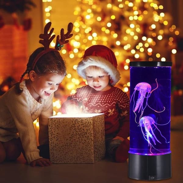 LED-manet lavalampe - flerfarget nattlys