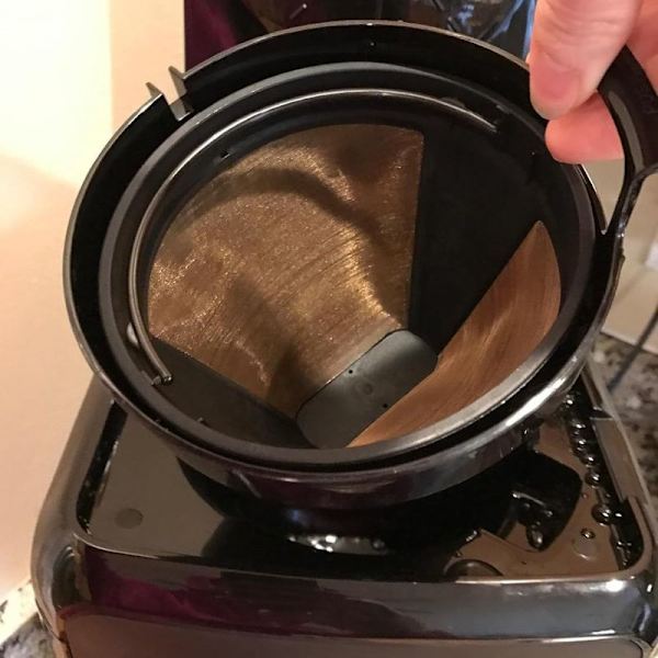Guld färgad permanent kaffefilter, hållbar