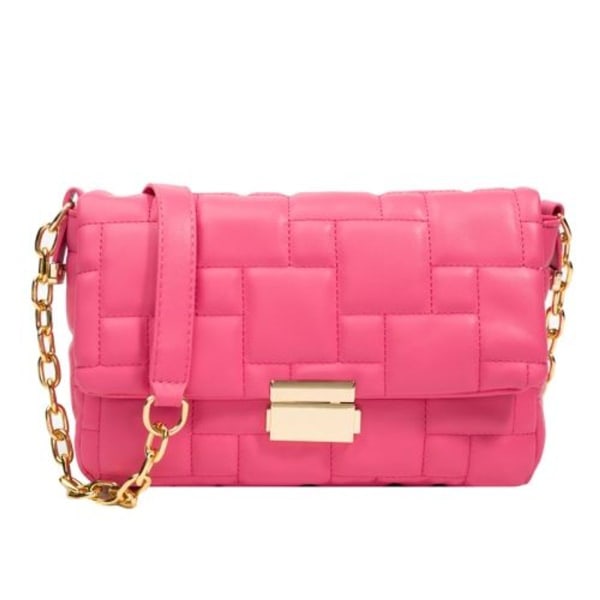 Rhombuskjede for kvinner Candy Color One Shoulder Messenger Bag (rosa)