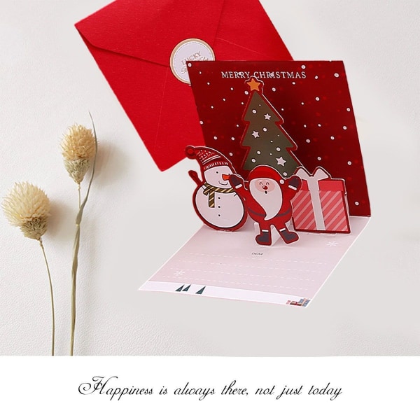 Joulu kirjekuorilla, postikortteja ystäville, onnellinen