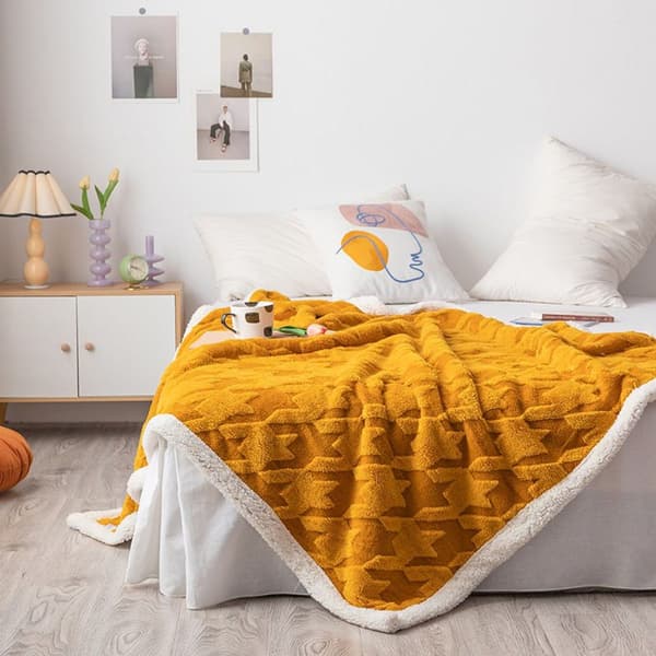 Vinter Sherpa fleece teppe, super varmt teppe