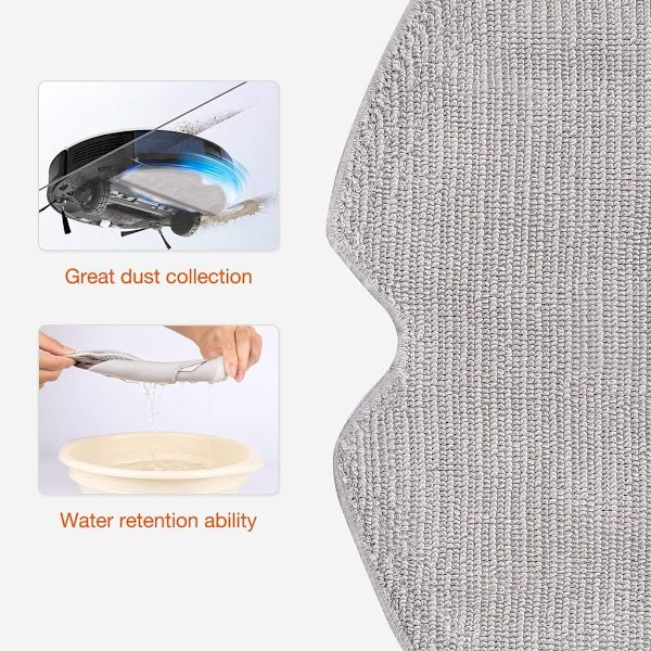 Pakke med 6 rengjøringskluter for Xiaomi Roborock S5 S50 S51 S55 S6 S6 MAXV S5 MAX