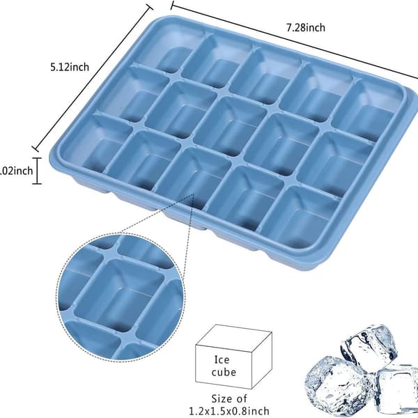 3-pack iskubrickor i silikon med läckageskydd