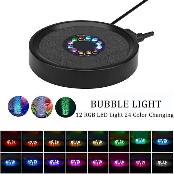 Submersible Aquarium Bubble Lamp, 1.5W Bubble Light KLB