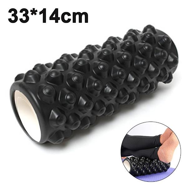 Faskiarullatï¼?Vaahtopallo Extra pitkä faskiapallo 33cm ï¼?Pilates-pallo fér Musta