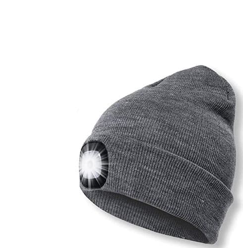 LED Beanie Hat med 3 Lysstyrke Niveauer Mænd Kvinder Lampe Hat USB